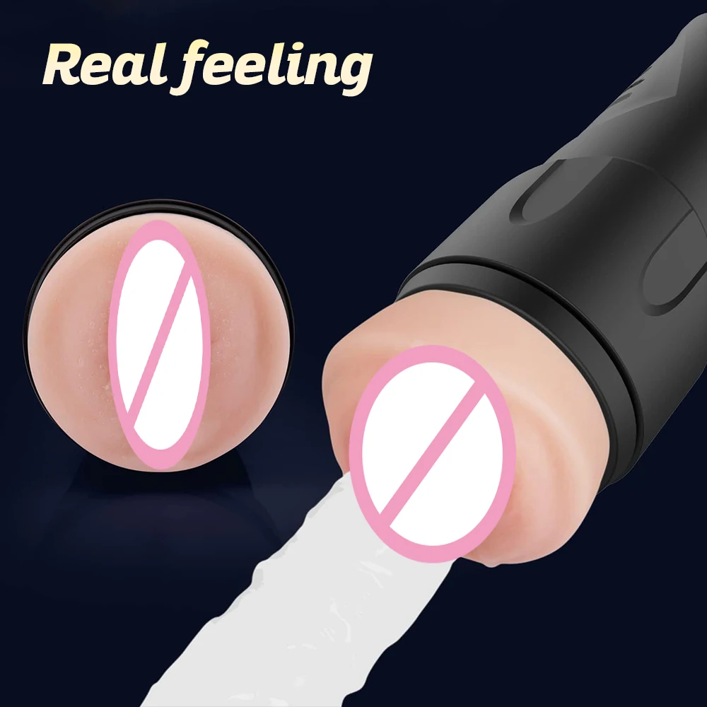 Manual Male Masturbation Cup Silicone Realistic Vagina Clitoris Pocket Pussy Endurance Exercise Adult Goods Sex Toy for Men