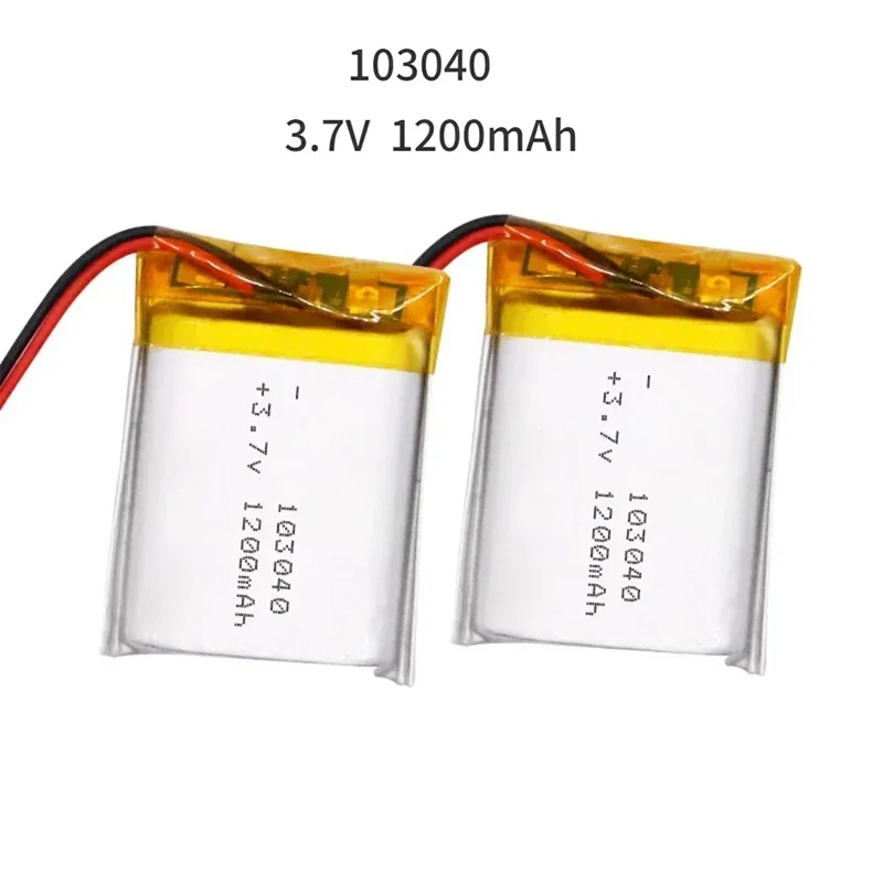 3.7V 1200mAh 103040 Polymer Lithium Batteries for Burglar Alarm Singing Speaker Purifier Aircraft Model Toys Cell