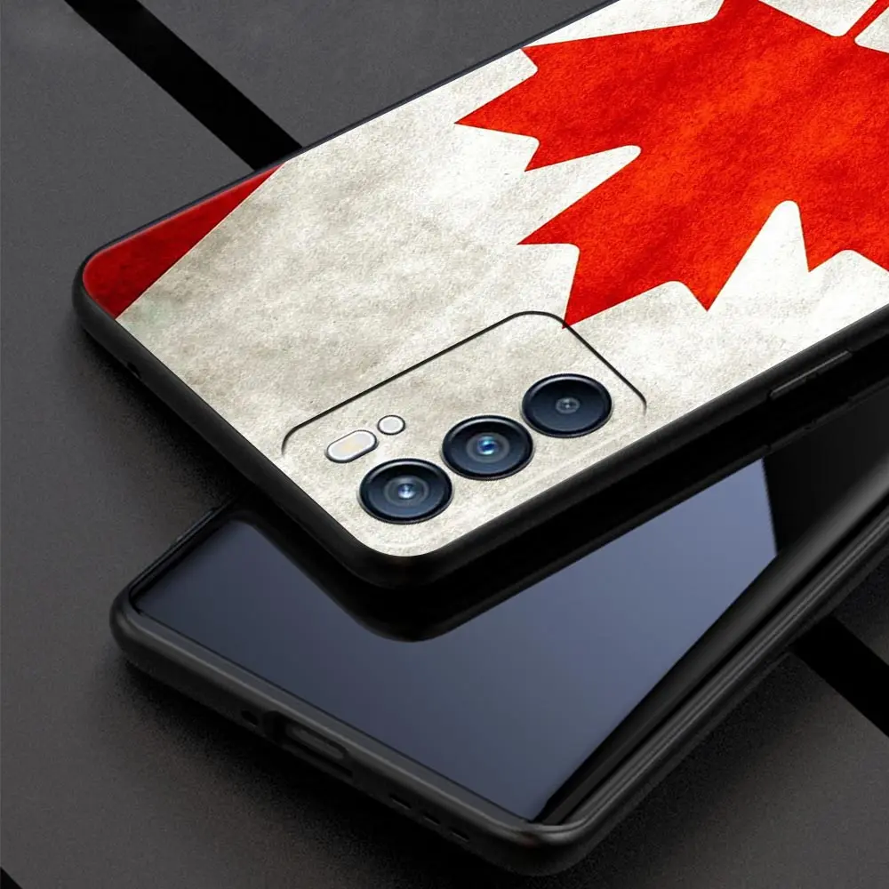 Canada Canadian Flag CA Leaf Case For OPPO A54 A53 A52 A16 A15 A74 A9 2020 A76 A95 A12 Reno7 Reno6 Z Find X5 Pro 5G Phone Cover