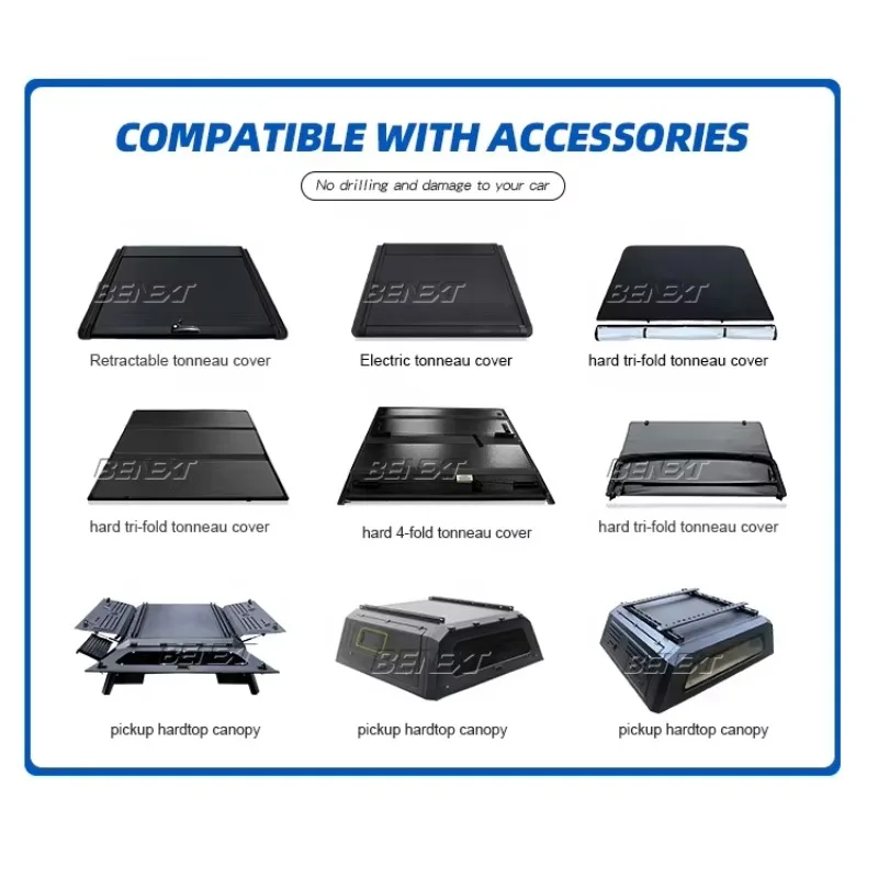 

Truck Bed Cover Retractable Roller Lid Tonneau Cover For Chevy Silverado Ford Ranger Wildtrak Soft Roll Locking Function NP300