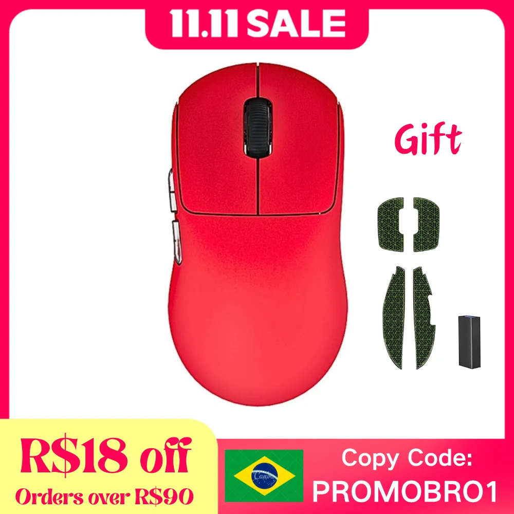 

Kysona Aztec PAW3395 Wireless Gaming Mouse 55g Ultra-Light 26000DPI 6 Buttons 90 Million Optical Computer Mice For Laptop PC