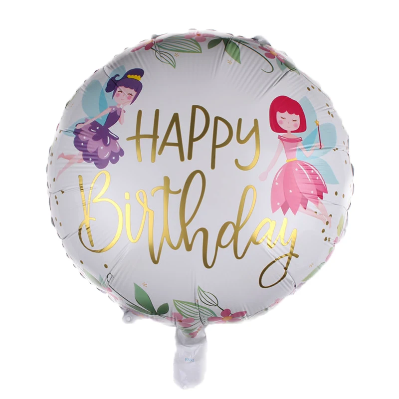 18 Inch Round Happy Birthday Foil Balloons Birthday Party Decorations 6pcs/lot