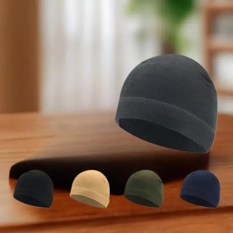 New Autumn Winter Windproof Beanie Hat Fleece Warm Cap Outdoor Sports Hiking Cycling Cap Male Lady Soft Beanie Hats