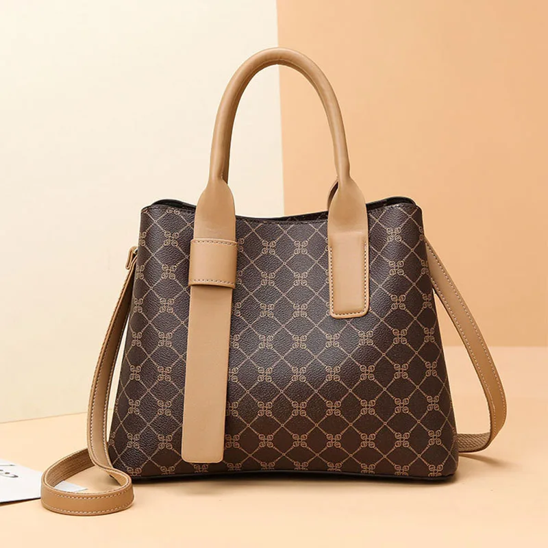 

Модные женские сумки, сумки через плечо с монограммой в стиле ретро, высококачественные сумки на одно плечо, сумки-тоут большой вместимости.