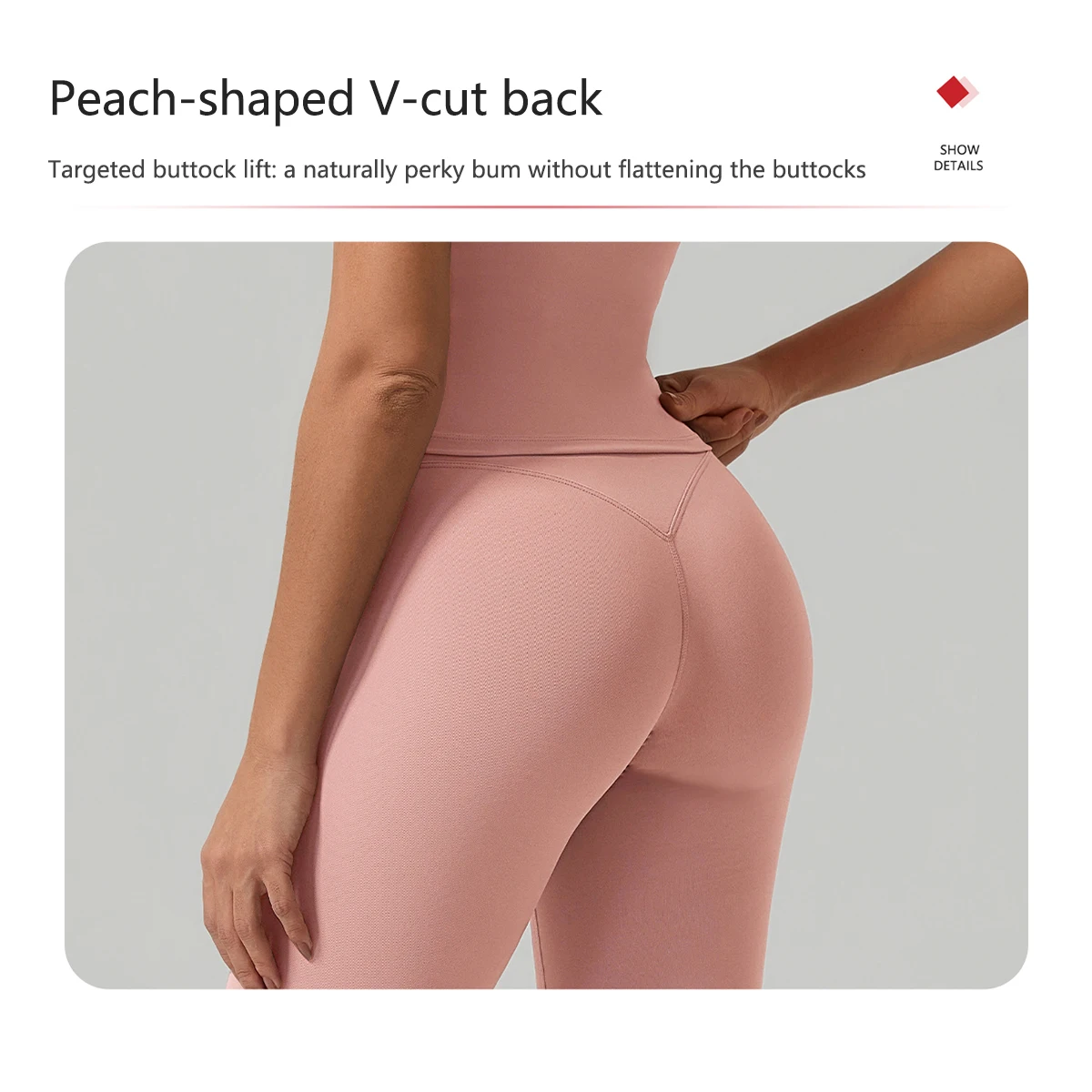 Ctenkevet 3/4-Yogahose mit hoher Taille für Damen, Sommer, Hüfthebende Capri-Leggings, Turnhose, Sportmode für Damen – Detail 10