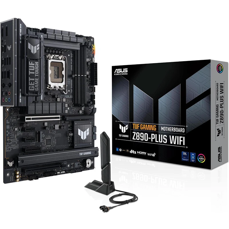 

TUF GAMING Z890-PLUS WIFI Z890 LGA 1851 ATX Motherboard Cor Ultra Series 2 Ready, Advanced AI PC-ready 4x M.2, Wi-Fi 7, 2.5Gb