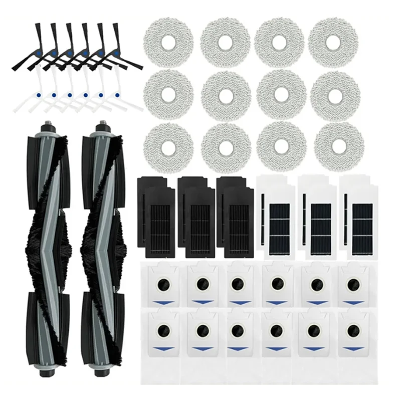 ABKR-Parts Accessories Kit For Ecovacs Deebot X2/X2 Omni/X2 Pro/DEX86 Robot Vacuum Cleaner Main Side Brush Filter Dust Bag Mop