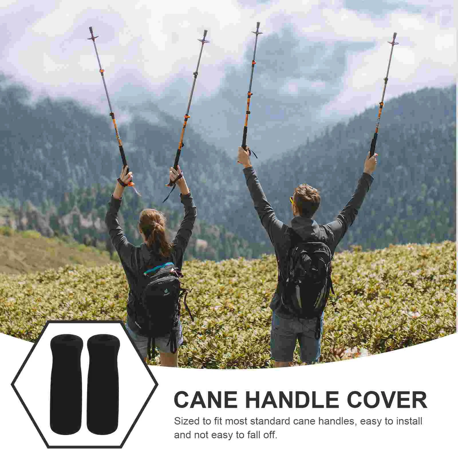 Crutch Handle Grips Sponge sleeve handle Anti-skid Crutch Handle Wraps Cane Hand Grips for Elderly camping hike accessories