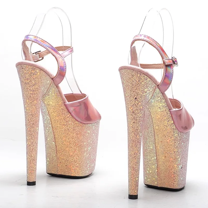 Sandales de soirée à talons hauts pour femmes, 2020 cm/8 pouces, dessus en PU, chaussures de pole légiti, modèle 175