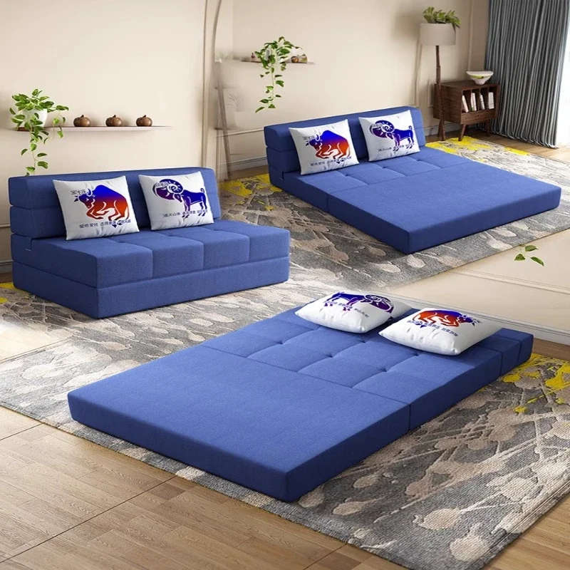 

Foldable small sofa bed tatami bed dual-purpose single double bedroom household lazy bed small apartment