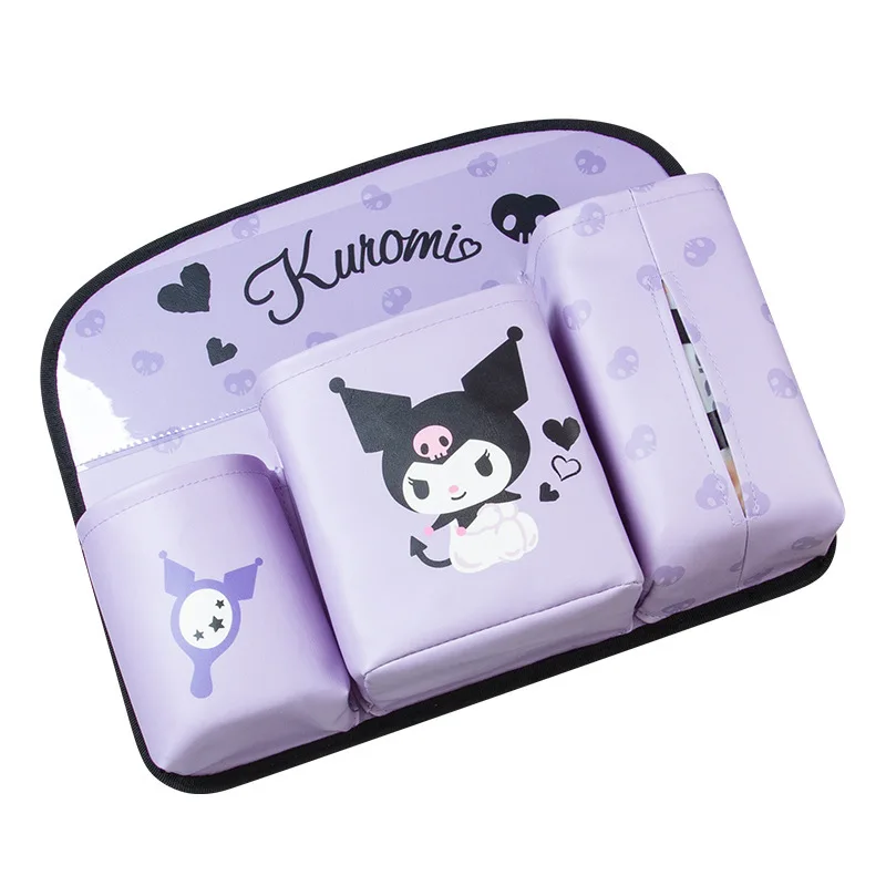 Kuromi Car Backseat Organizer Tablet Holder Auto Storage Pockets Cover Car Seat Back Protectors Car Accessories 5