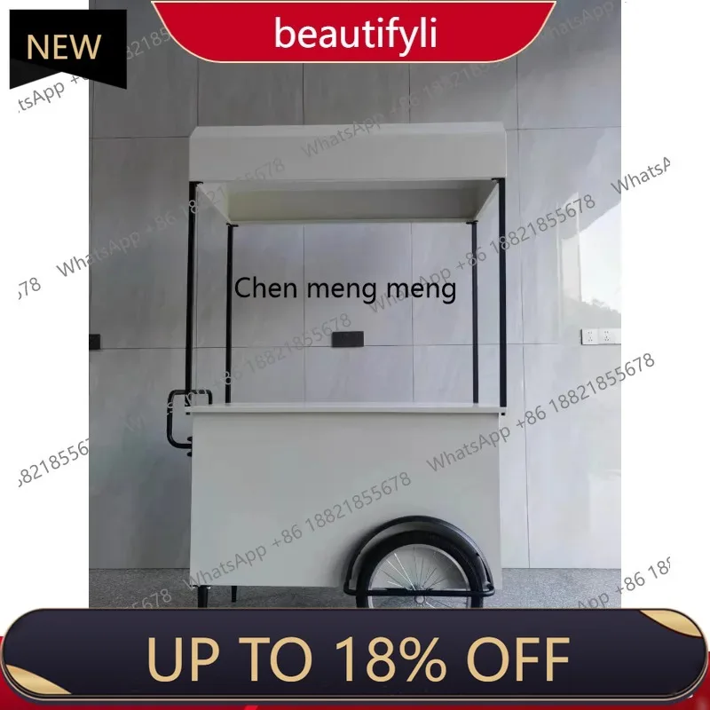 

P178 Stall trolley Commercial promotional vehicle Display stand Stall promotion Multifunctional mobile coffee cart