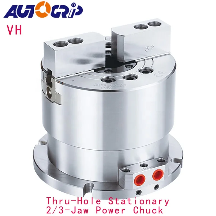 Taiwan China AUTOGRIP Thru-Hole Stationary 2/3-Jaw Power Chuck VH2-2204 VH2-3204 VH2-2205 VH2-3205 VH2-2206 VH2-3206 VH2-2208