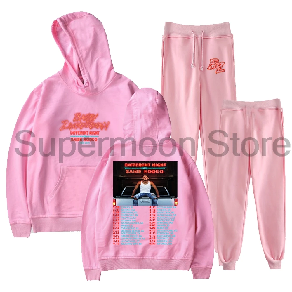 

Bailey Zimmerman Different Night Same Rodeo Tour 2026, толстовка с капюшоном, брюки для бега, комплекты из двух предметов, толстовки + спортивные штаны, женский и мужской комплект