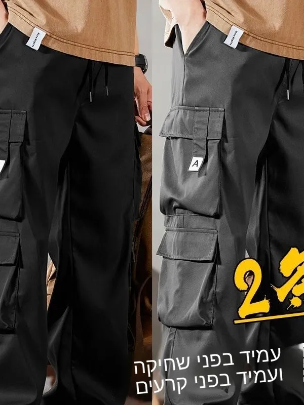 New 2026 Men's Wear-Resistant Work Trousers Thin Spring Autumn Dirt Work Pants Construction Site Pants Quick Dry Casual Pants