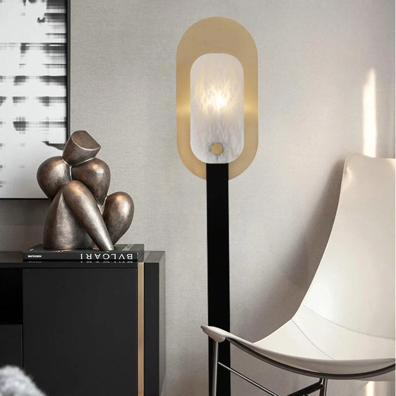 TEMOU-Lampe LED autoportante en marbre au design nordique moderne, design créatif, luminaire décoratif d'intérieur, idéal pour une chambre à coucher