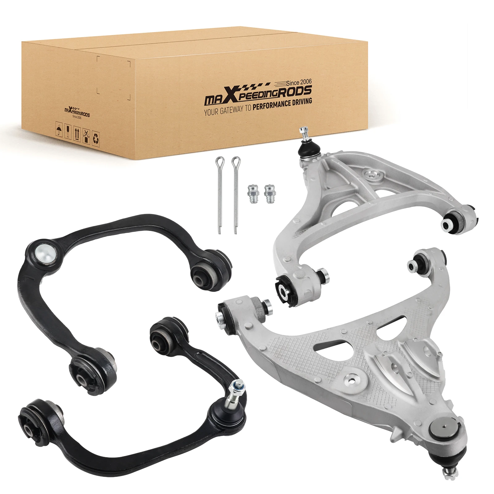 MaXpeedingrods Factory 4X Front Upper And Lower Control Arm Kit For Ford F-150 2WD 2004 Mark LT 2006-2008 K80404 K80306 K80308