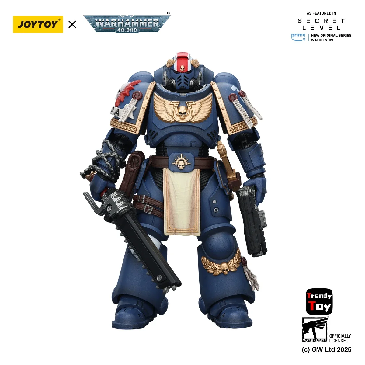 【JOYTOY】Warhammer 40K Ultramarines Titus with Laurels of Victory 1/18 Action Figure Model view 5