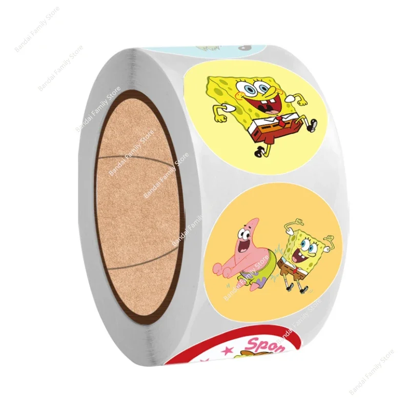 500pcs SpongeBob Children Anime Sticker Cute Kids Motivational Stickers Wedding Stickers Labels Envelope Seals Gift Decorations