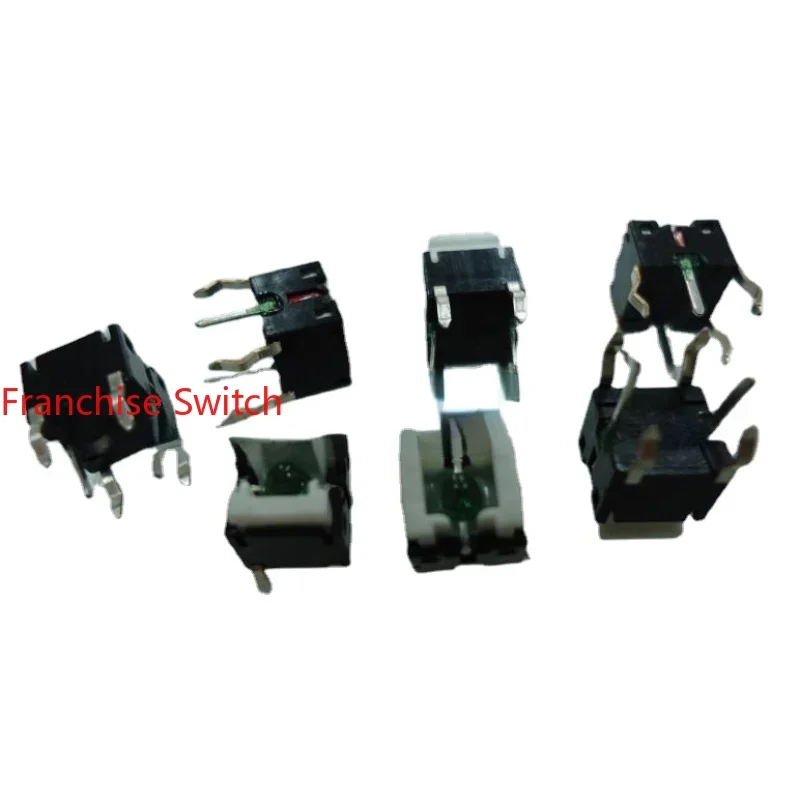 

10PCS Square Type With Light Tact Switch Key SKHQ Series 6*6*7 Green