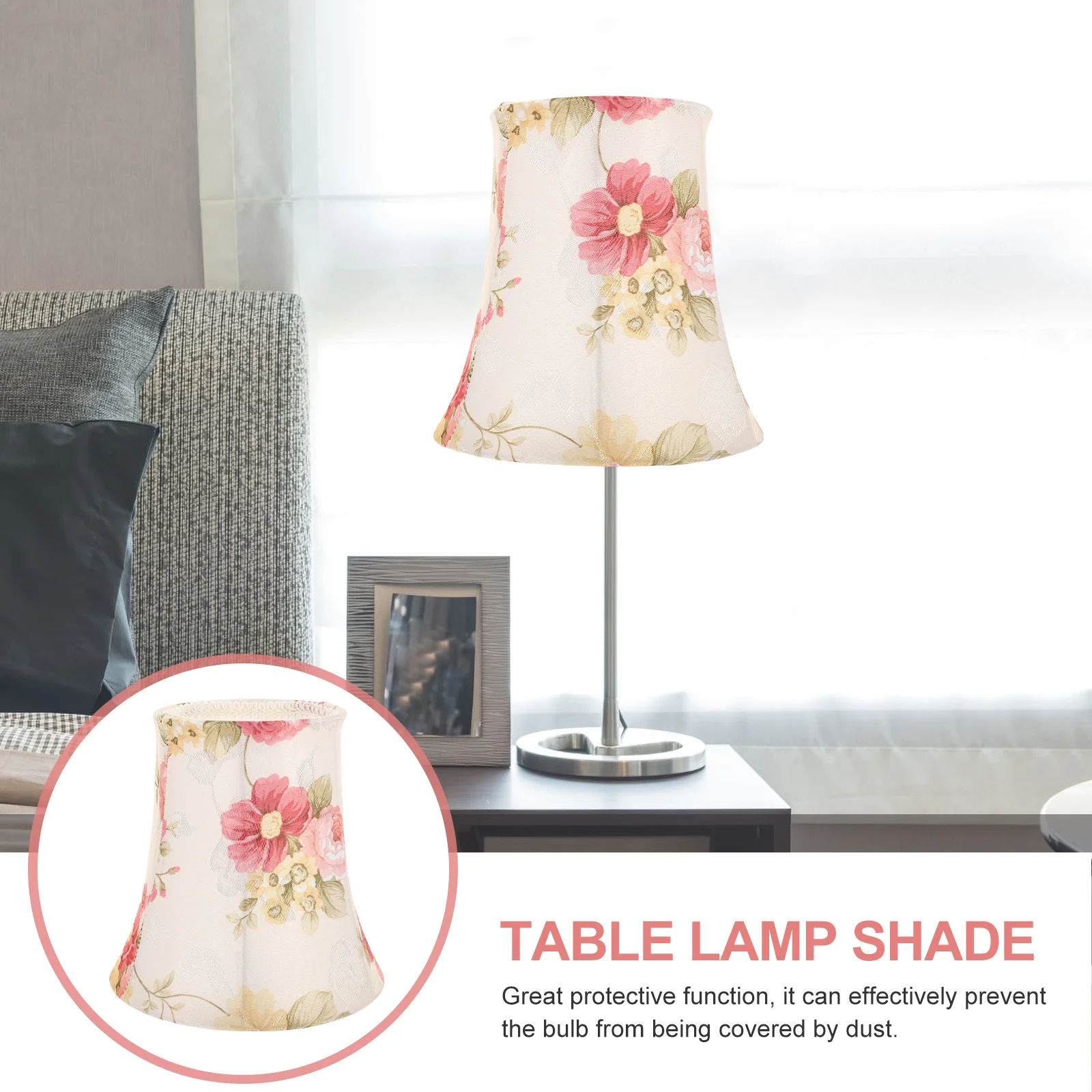 Fabric Lampshade 15CM Bottom Cloth Material Lightweight Cover for Desk Table Lamps Replacement Shades Simple Design Bedroom