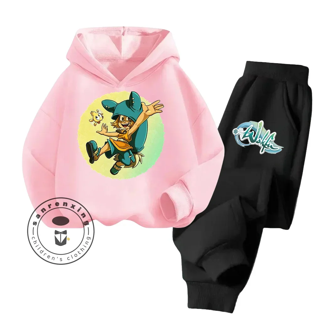 2024 Wakfu Cartoon Sophisticated Cute New Long Sleeve Hoodie Set Timeless and Elegant Design Suitable for Children Boys Girls