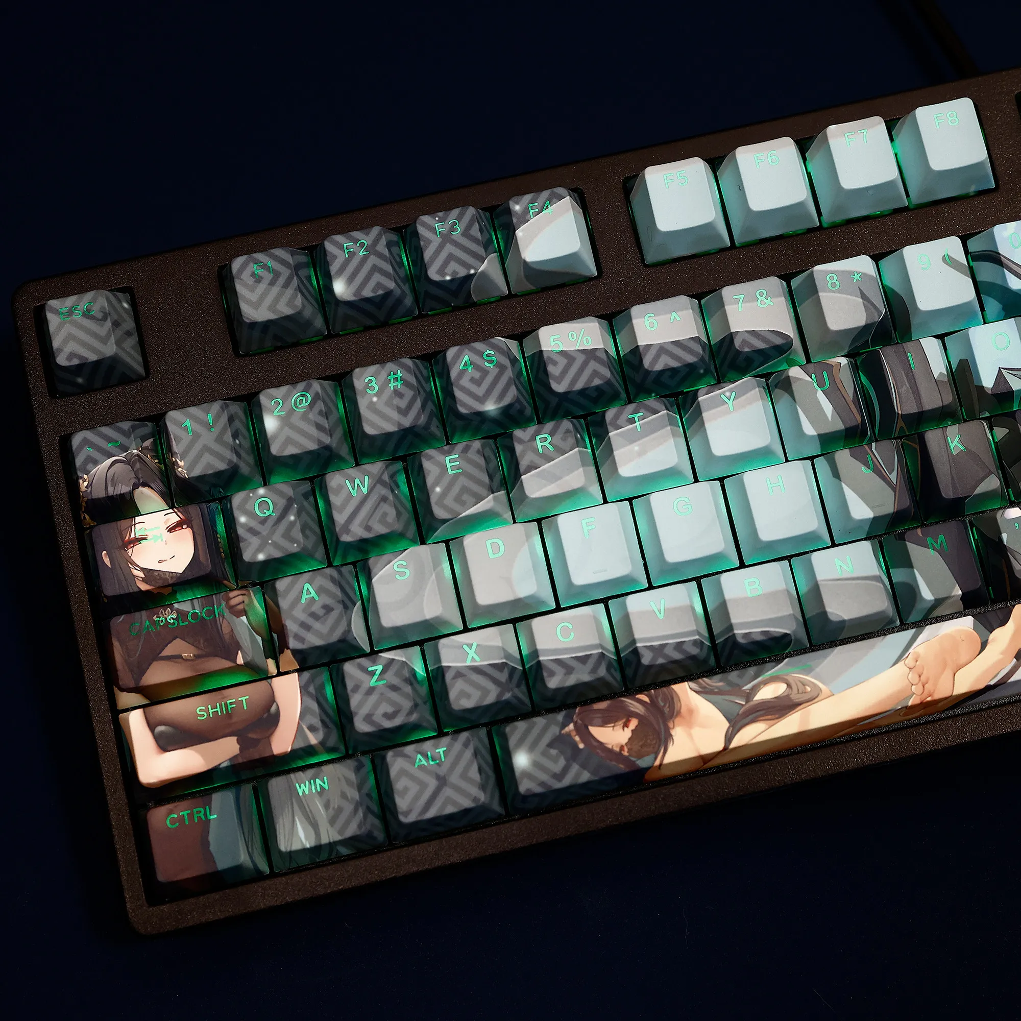 108 Keys/Set Hai Chou Azur Lane Cute PBT Keycaps Cherry Height for MX Switch Mechanical Keyboard Game Custom