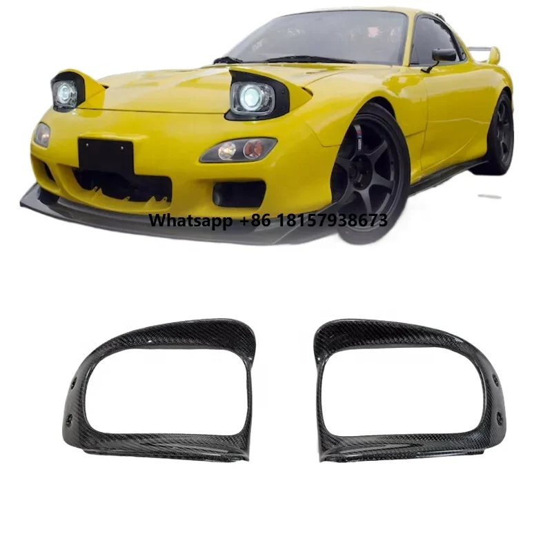

Best Selling Carbon Fibre Headlight Cover for Mazda RX7 FD3S 1992-2002 Enhances Car Value Body Parts