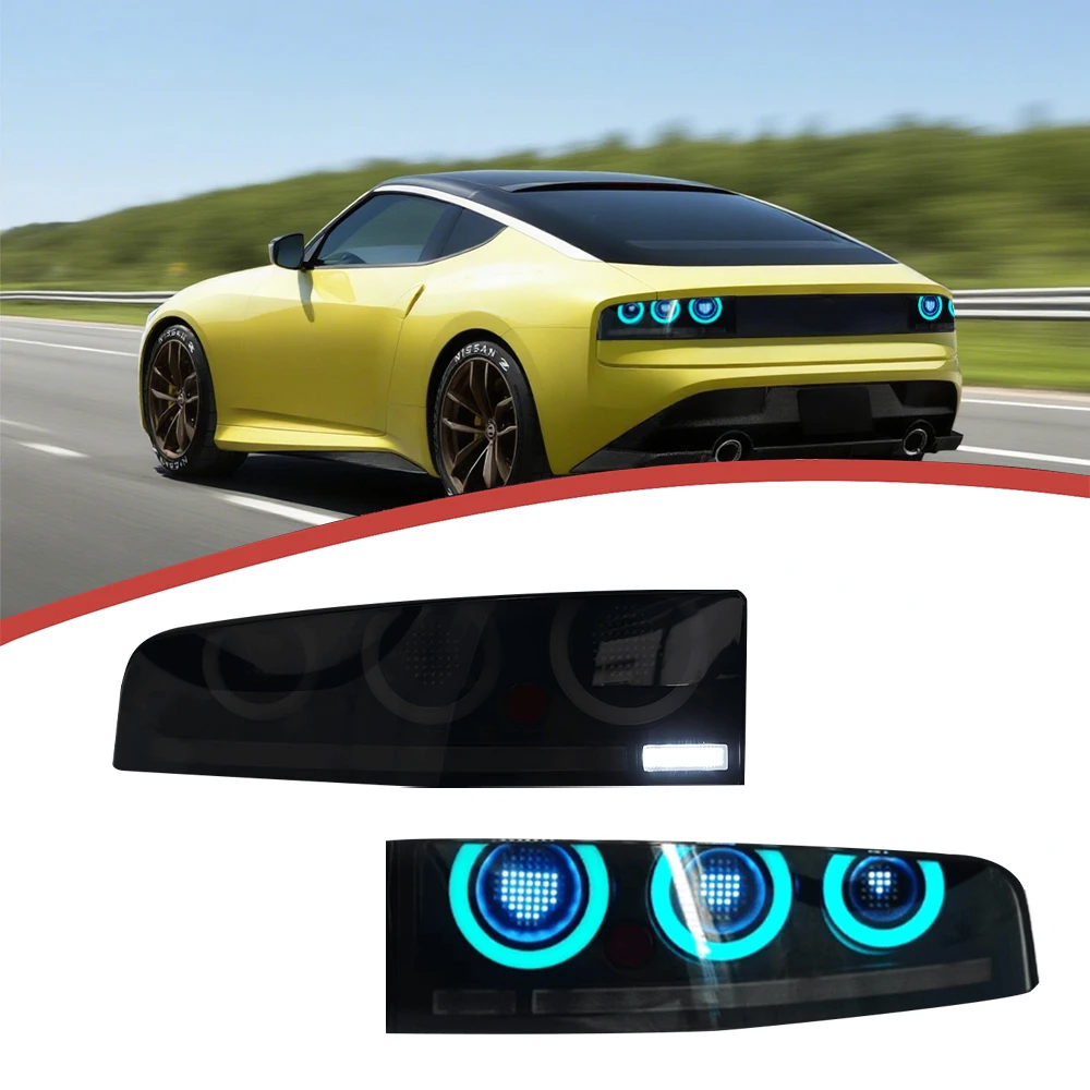 

DK Motion НОВЫЙ автомобильный фонарь для Nissan 400Z, светодиодные задние фонари на заказ, прозрачный красный светодиодный задний фонарь, замена 2022-2024