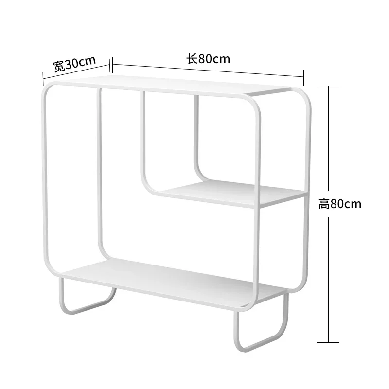 Nordic Simple Floor Shelf Sofa Display Wrought Iron Bookshelf Storage Ins Living Room Multilayer Kitchen Cabinets Mueble Cocina image 6