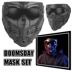 DIY Cool Doomsday Mask z magnetycznymi akcesoriami adsorpcyjnymi Maski ochronne na całą twarz Airsoft do strzelania Paintball Cosplay