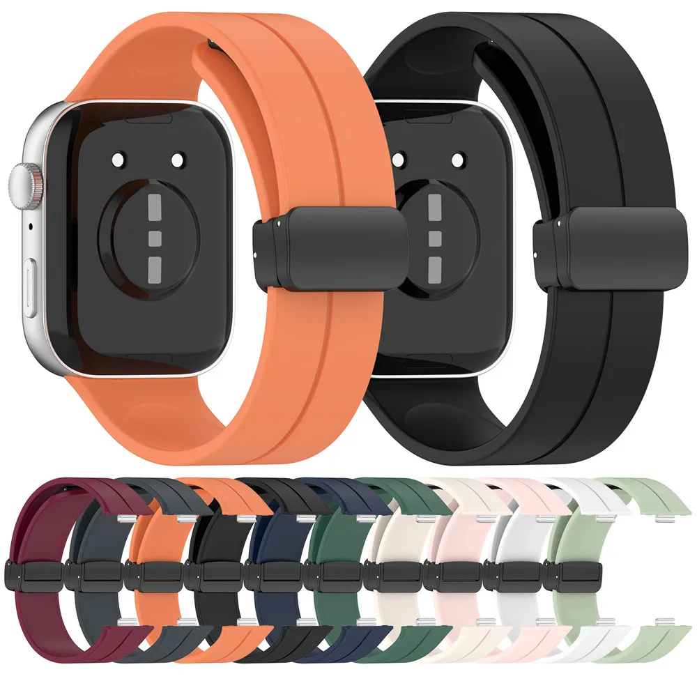 

Ремешок с магнитной застежкой для часов Huawei Watch Fit 3, Силиконовый складной ремешок с пряжкой