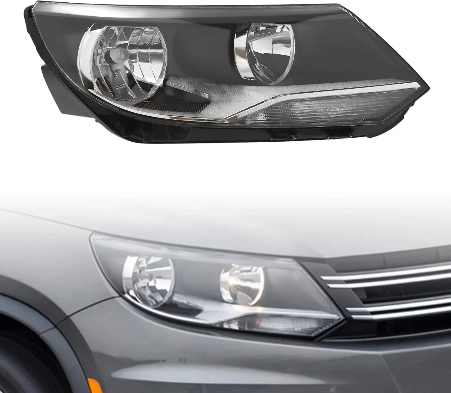

For 2012 2013 2014 2015 2016 2017 VW Volkswagen Tiguan Right Headlight Assembly Halogen Head Lamp Headlight Lamp Passenger Right