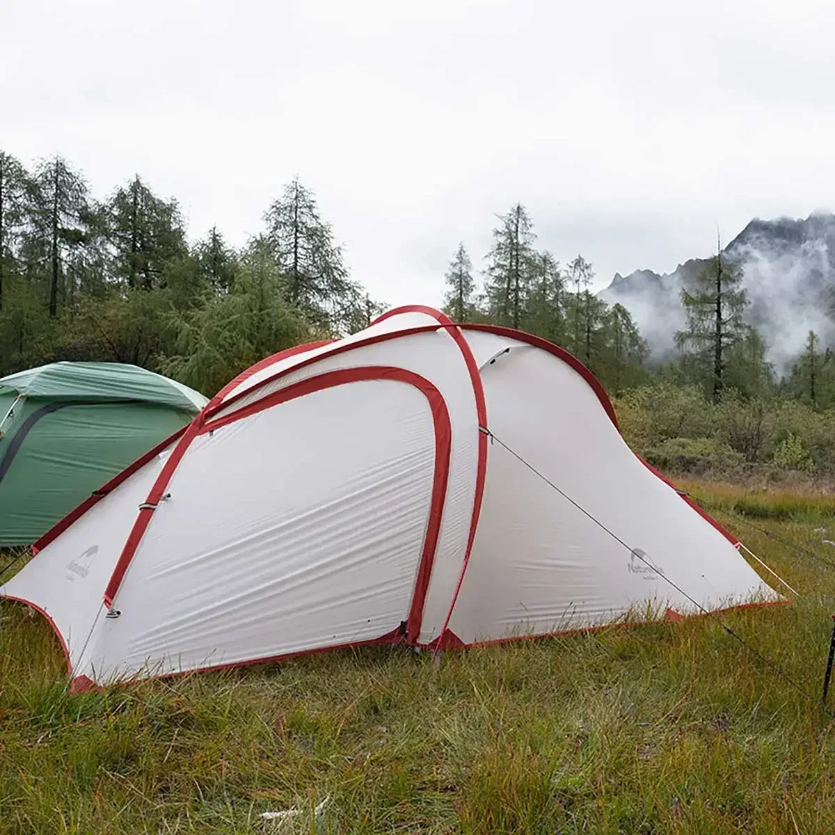 Imagem -04 - Naturehike-hiby Tendas de Acampamento de Nylon Ultraleves Auto-condução Camadas Duplas 20d Tenda para 34 Famílias Estações Viagens ao ar Livre