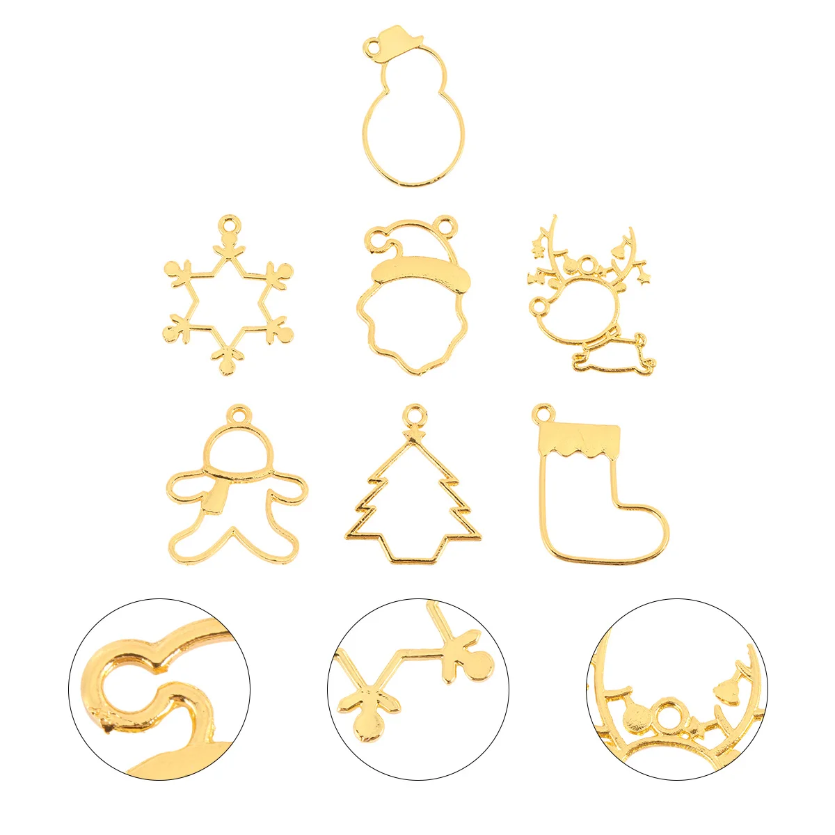 

35Pcs Alloy Mold Christmas Santa Design DIY Jewelry Making Supplies for Epoxy Resin Pendant Craft Drop Casting Molds