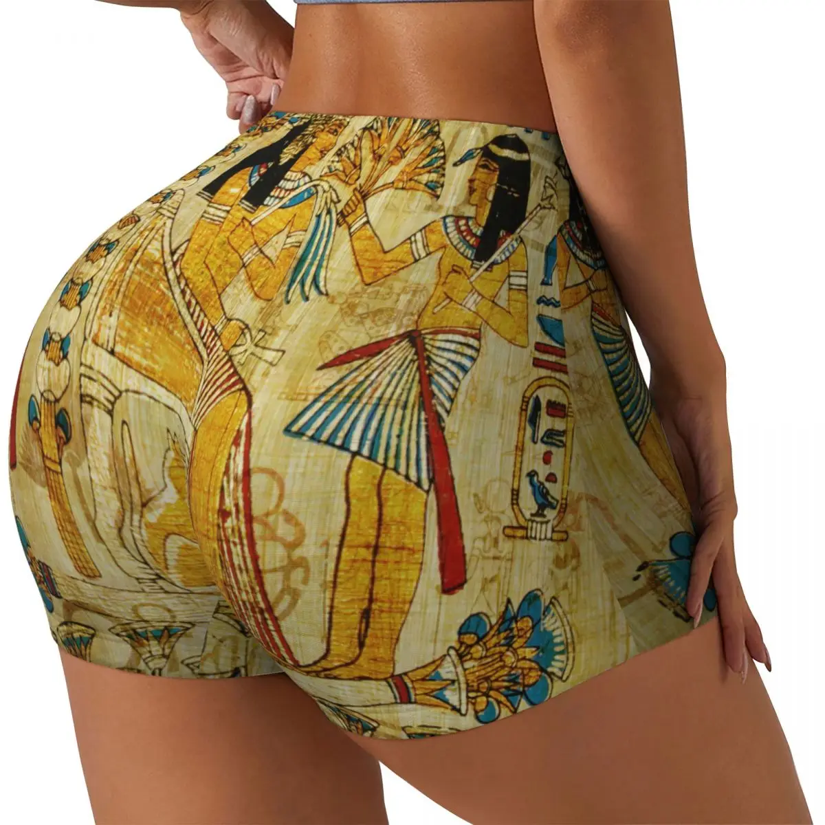 Women Yoga Shorts Egyptian Gods And Goddess Workout Shorts Fitness quick-dry Ladies Yoga Gym Running Short Pants Sportswear