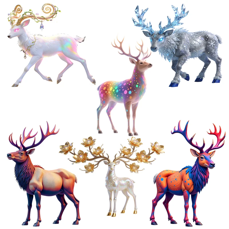 Three Ratels CEE44 Colorful Forest Moose PVC Decals for Home Decor