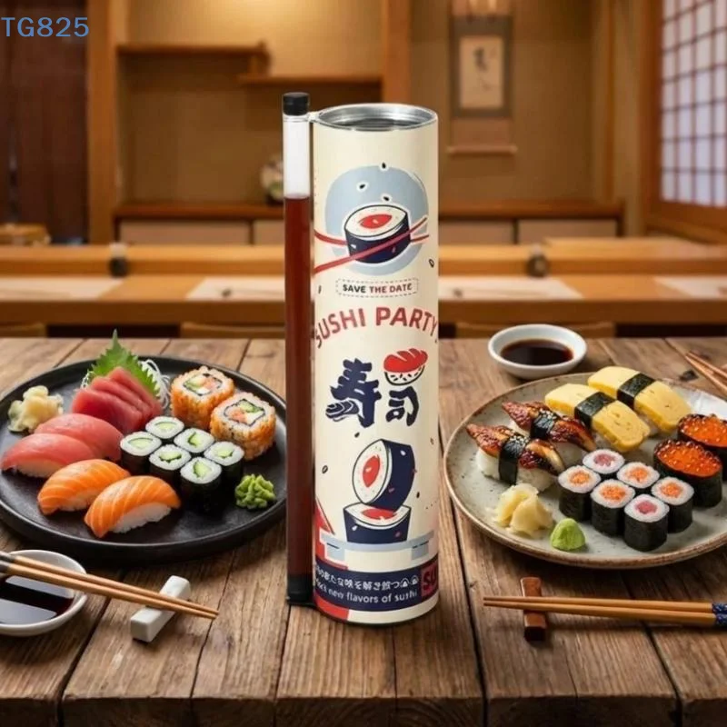 【AN】1/3Pcs Sushi Push Box With Sauce Straw Food Grade Sushi Mold Cone Push Up Paper Bucket Packaging Paper Box Bento Accessories