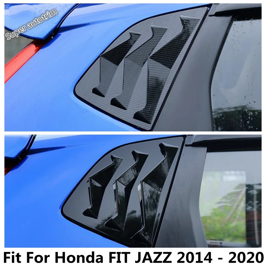 

Black Rear Window Shutter Louver Side Air Vent Sunshade Panel Decoration Cover Trim Accessories For Honda FIT JAZZ 2014 - 2020