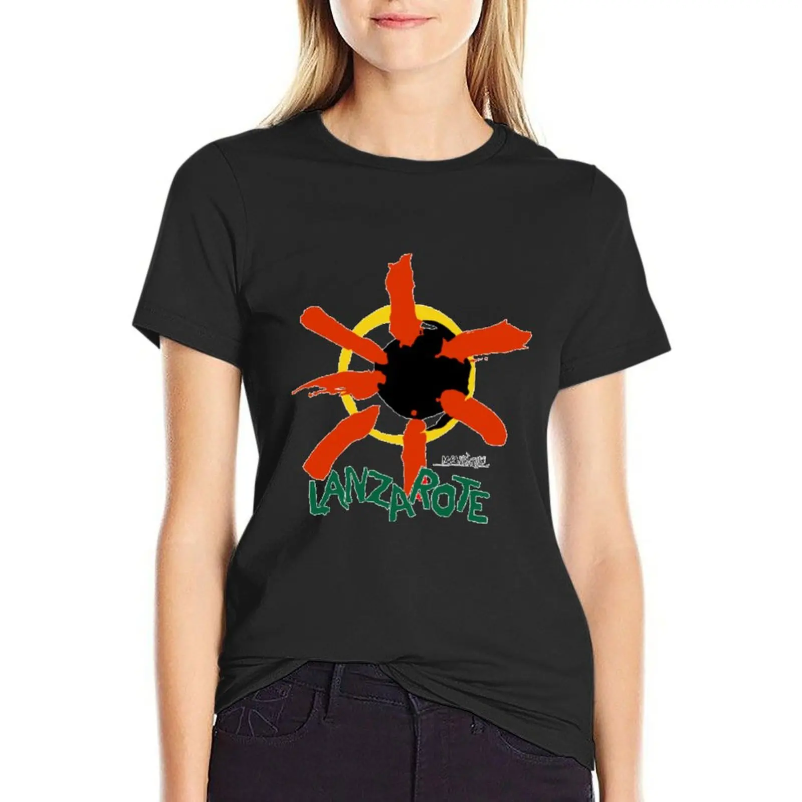 Lanzarote Manrique Sun Volcano Symbol T-Shirt aesthetic clothes plain anime new edition t shirts for Women