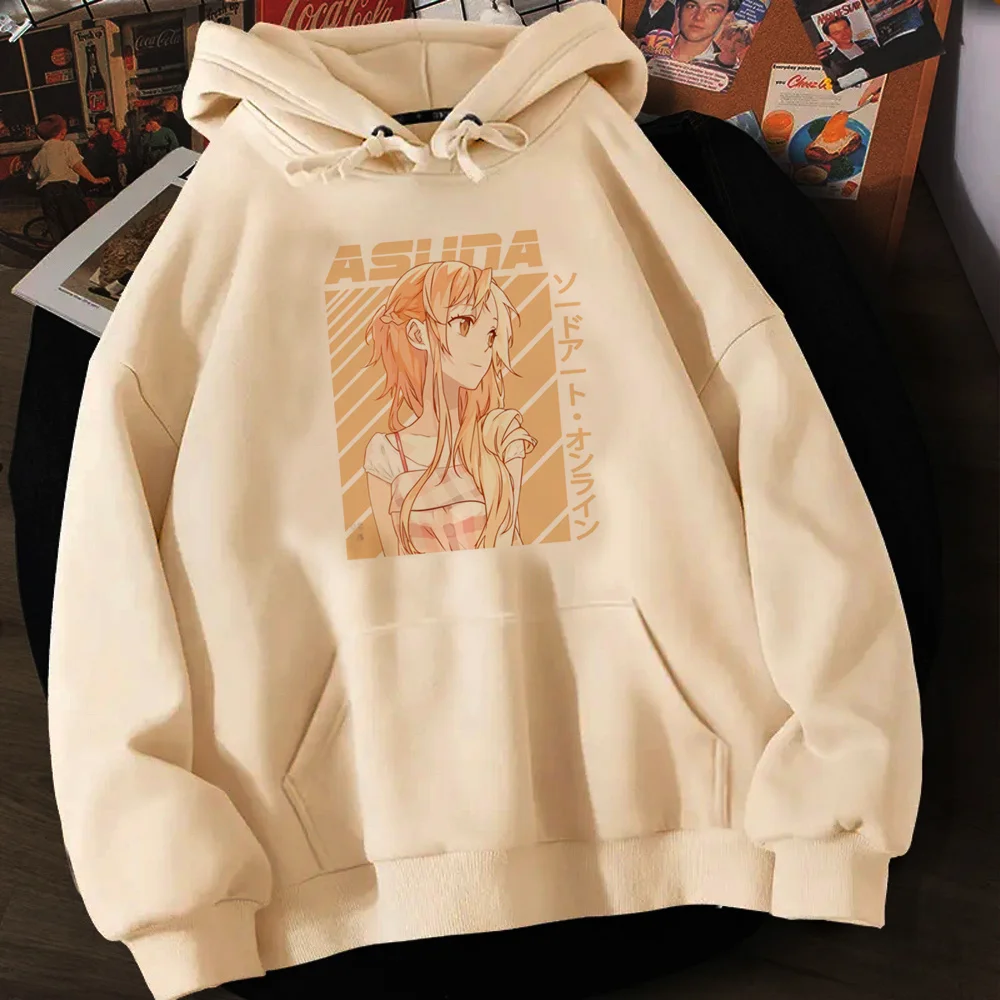 Sword Art Online Hoodies de manga comprida para mulheres, pulôver gótico, roupas Harajuku, top engraçado