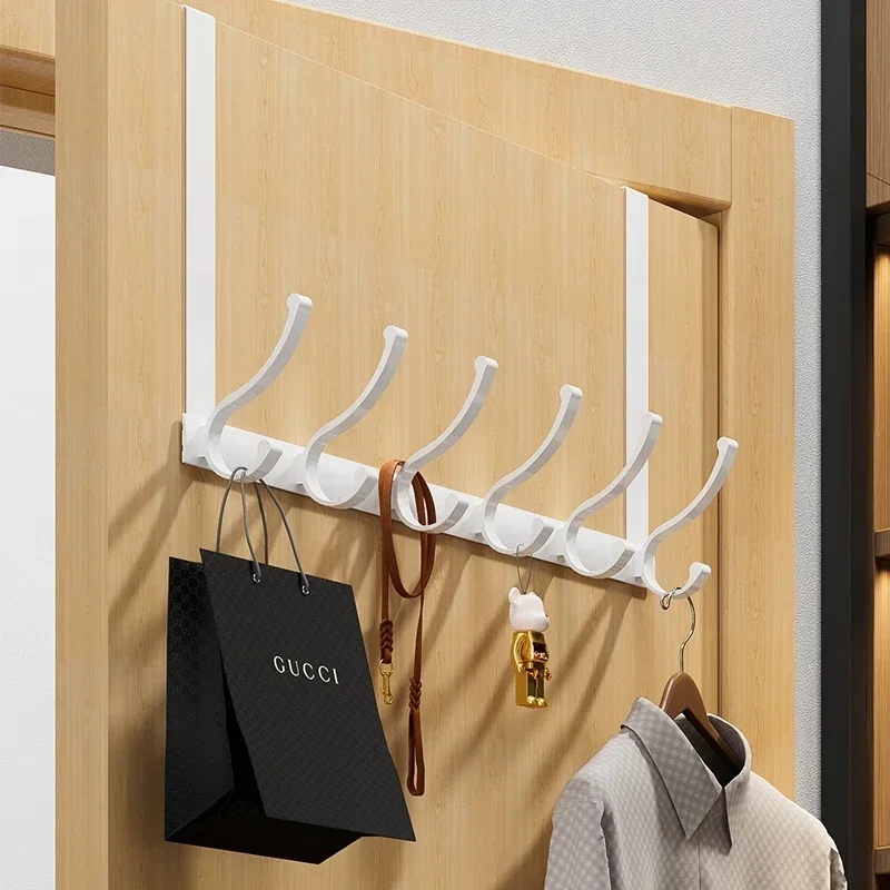 

2024 New Bathroom Hooks Over The Door Home Organizer Clothes Coat Hang Rack Hat Towel Hanger Kitchen Accessories Holder Door