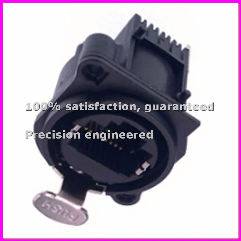 10pcs XLR RJ45 Socket Bent Needle Connector Square Shape PCB Panel Mount Chassis XLR Adapter Connector-ABVP