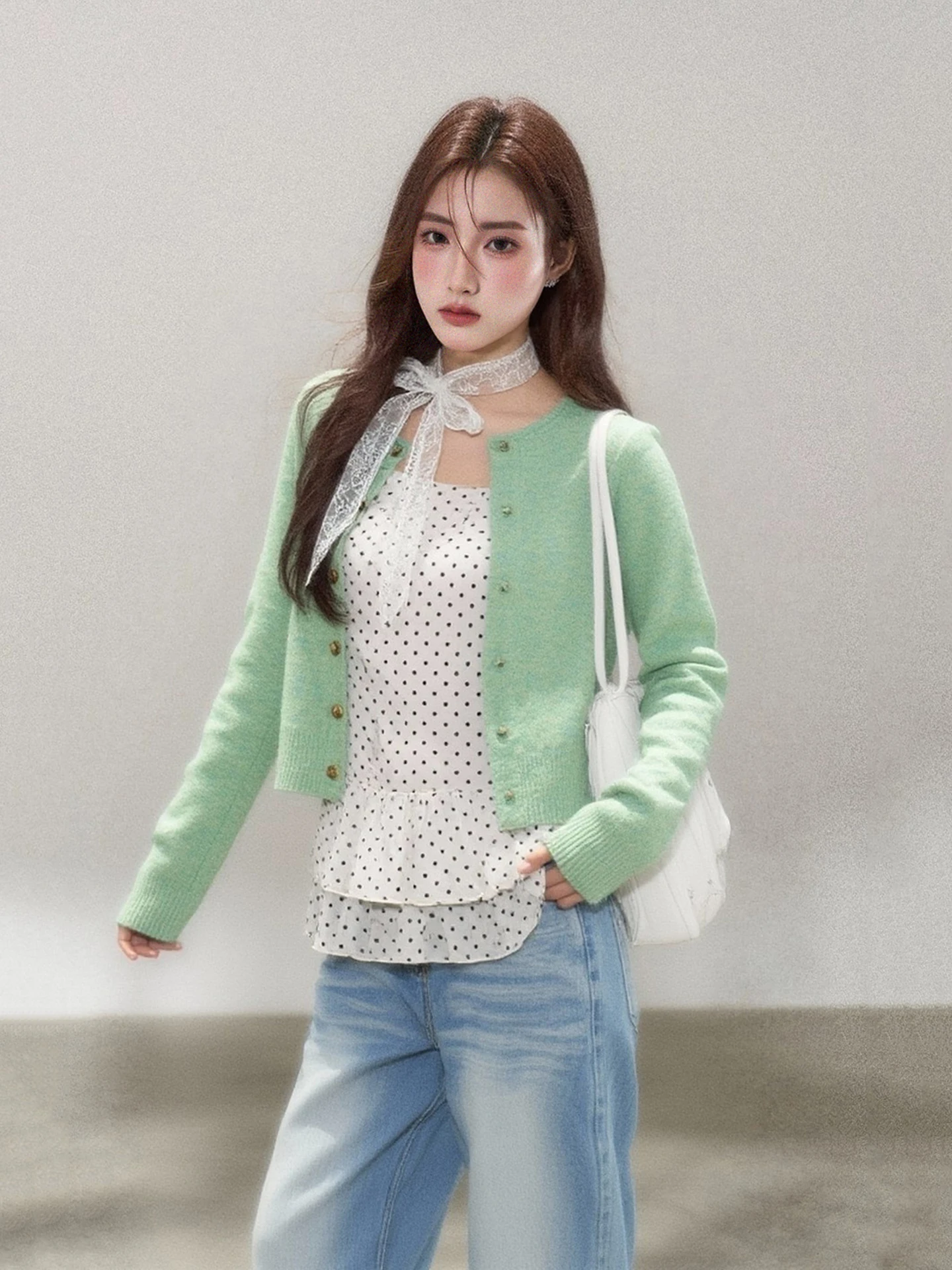 

Женский вязаный кардиган и жилет: модный винтажный комплект из двух предметов, легкий свитер-пальто в стиле Maturi, весенний повседневный наряд