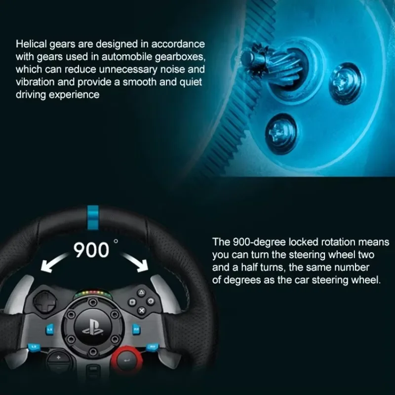 Logitech G29 Game Racing Steering Wheel Pedal Shift Lever Driving Force Race Wheel Shifter Wired