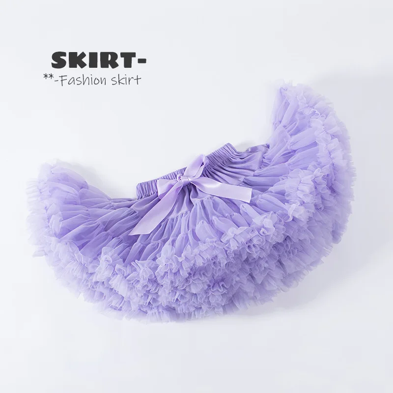Heißes Upgrade Mädchen Tutu Röcke solide flauschige Tüll Prinzessin Ballkleid Pettis kirt Kinder Ballett Party kleid für Kinder b016 – Detail 11