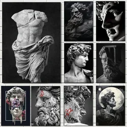 Classic White David Sculpture Pop Wall Canvas Painting Norse Greek Aesthetic Graffiti Art HD Poster Print Living Room Home Decor