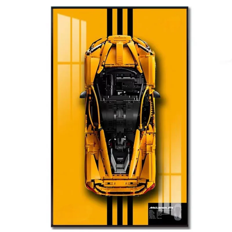 NEW Display Wallboard Suitable for LEGO 42172 McLaren P1 Technic building block car model Wall Mount Display box Photo Frame view 5