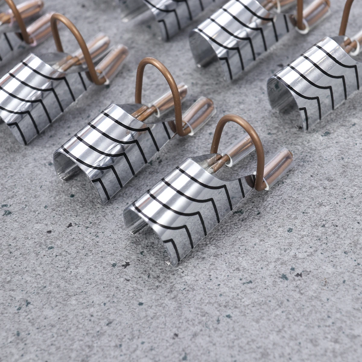 

15Pcs Nail Extension Finger Friendly Lightweight Material Practical Gift Choice Silver Nail Extension