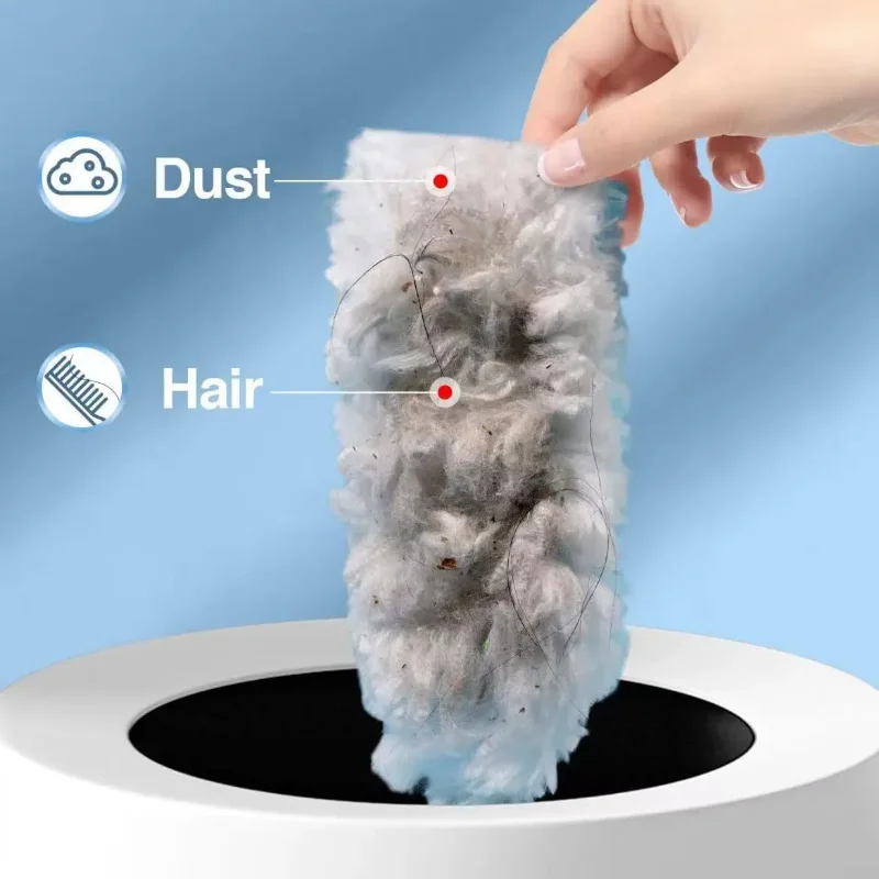 منفضة شديدة التحمل بمقبض واحد و6 عبوات للاستعمال مرة واحدة، رأس منفضة تنظيف متعددة الأسطح للغبار المنزلي